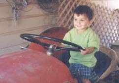 Driving the old tractor